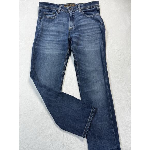 Alesbury Kings Canyon Jeans Mid Indigo Straight Fit Stretch Denim 31x30 - Picture 1 of 12